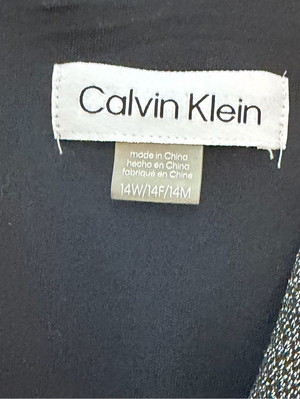 Calvin Klein Metallic Silver Ruched Knot Long Sleeve Cocktail Dress - Picture 5 of 14